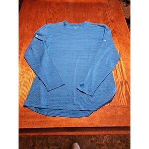 BCG T-Shirt Women's Medium Blue‎ Long Sleeve Crew Neck Athletic Shirt (A879)